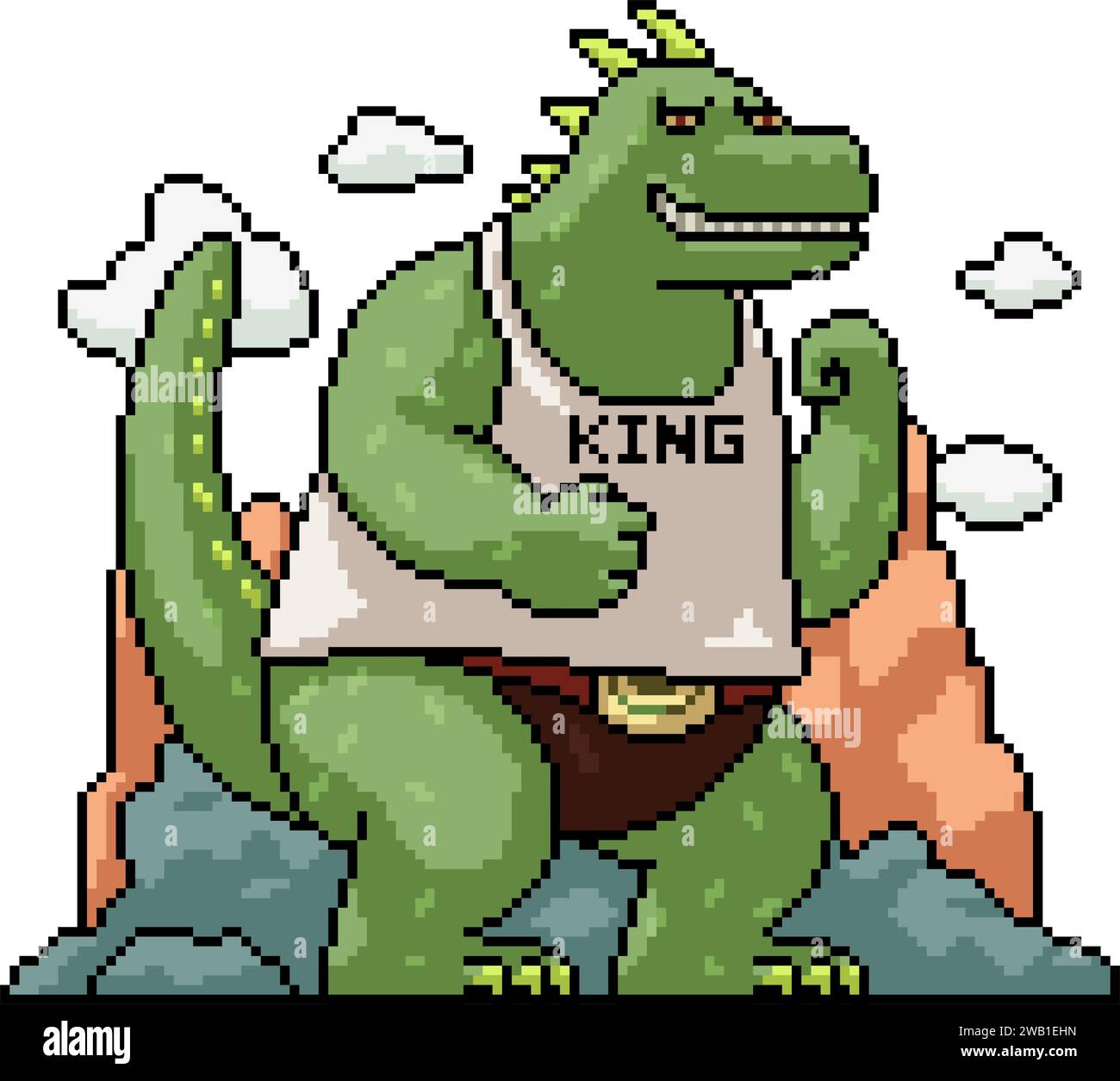 Pixel art mountain Cut Out Stock Images & Pictures - Alamy