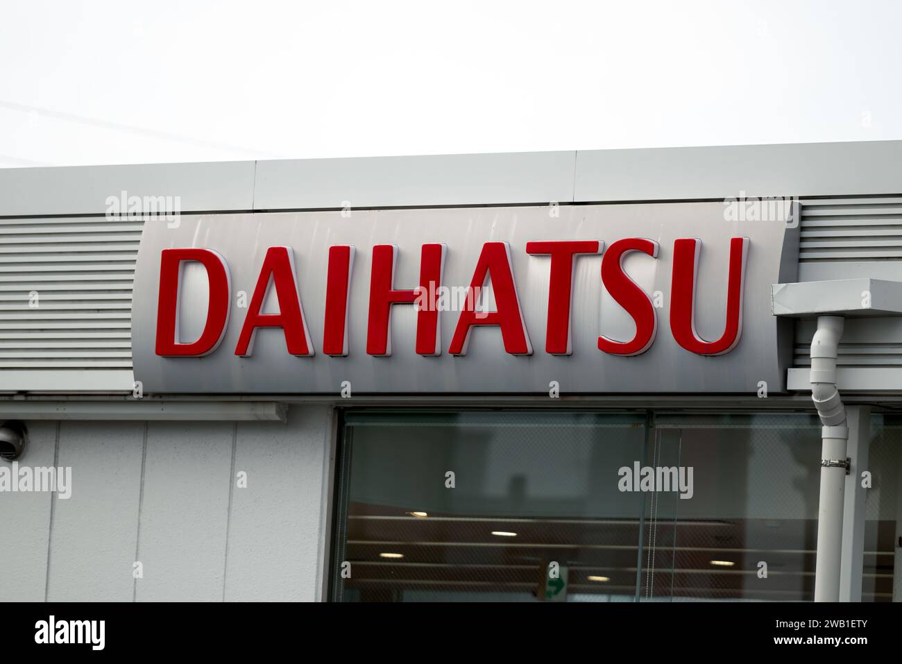 Daihatsu car dealer and showroom store building. Stock Photo