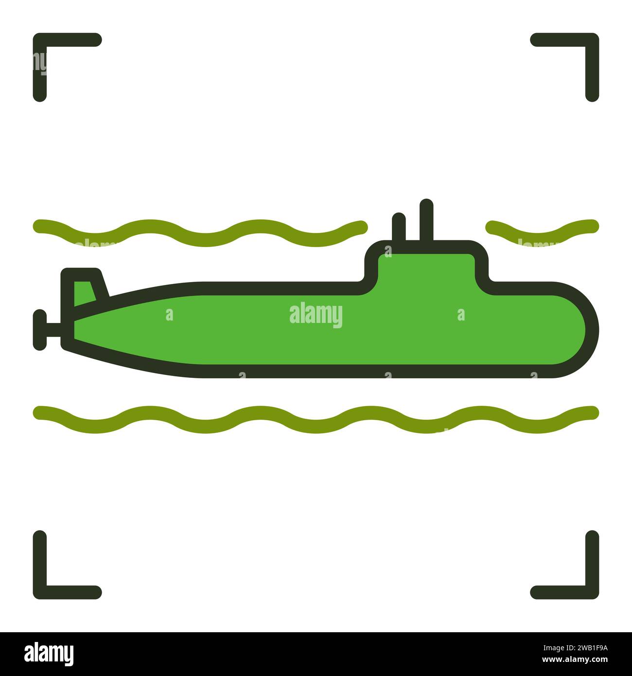 Submarine vector War concept colored icon or design element Stock Vector