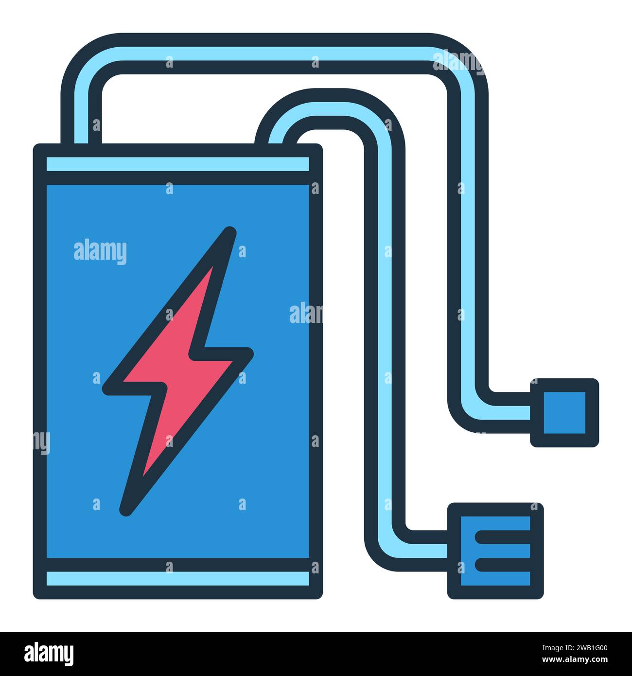RC Quadcopter Battery vector concept colored icon or logo element Stock Vector