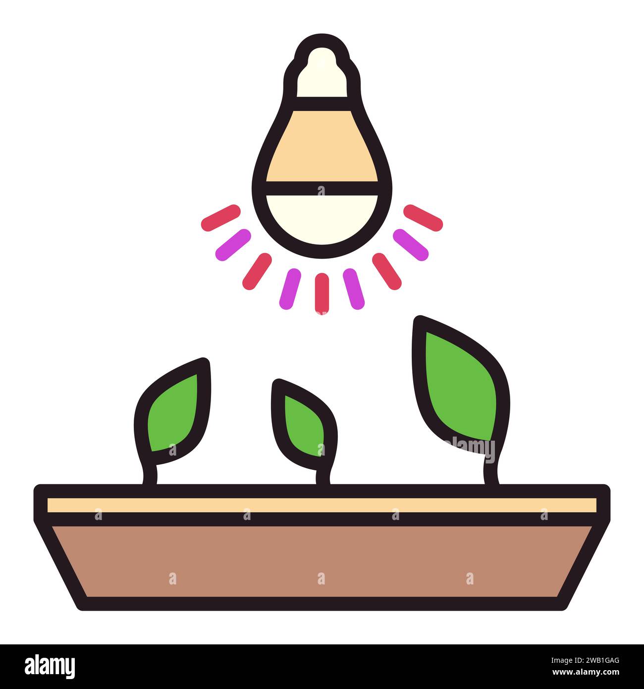 LED Phyto Grow Light vector concept colored icon or design element Stock Vector