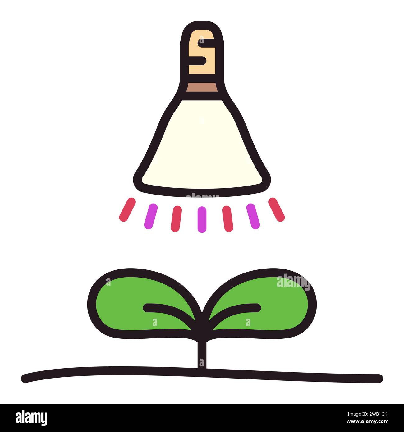 Phyto Bulb with Sprout vector concept colored icon or design element Stock Vector