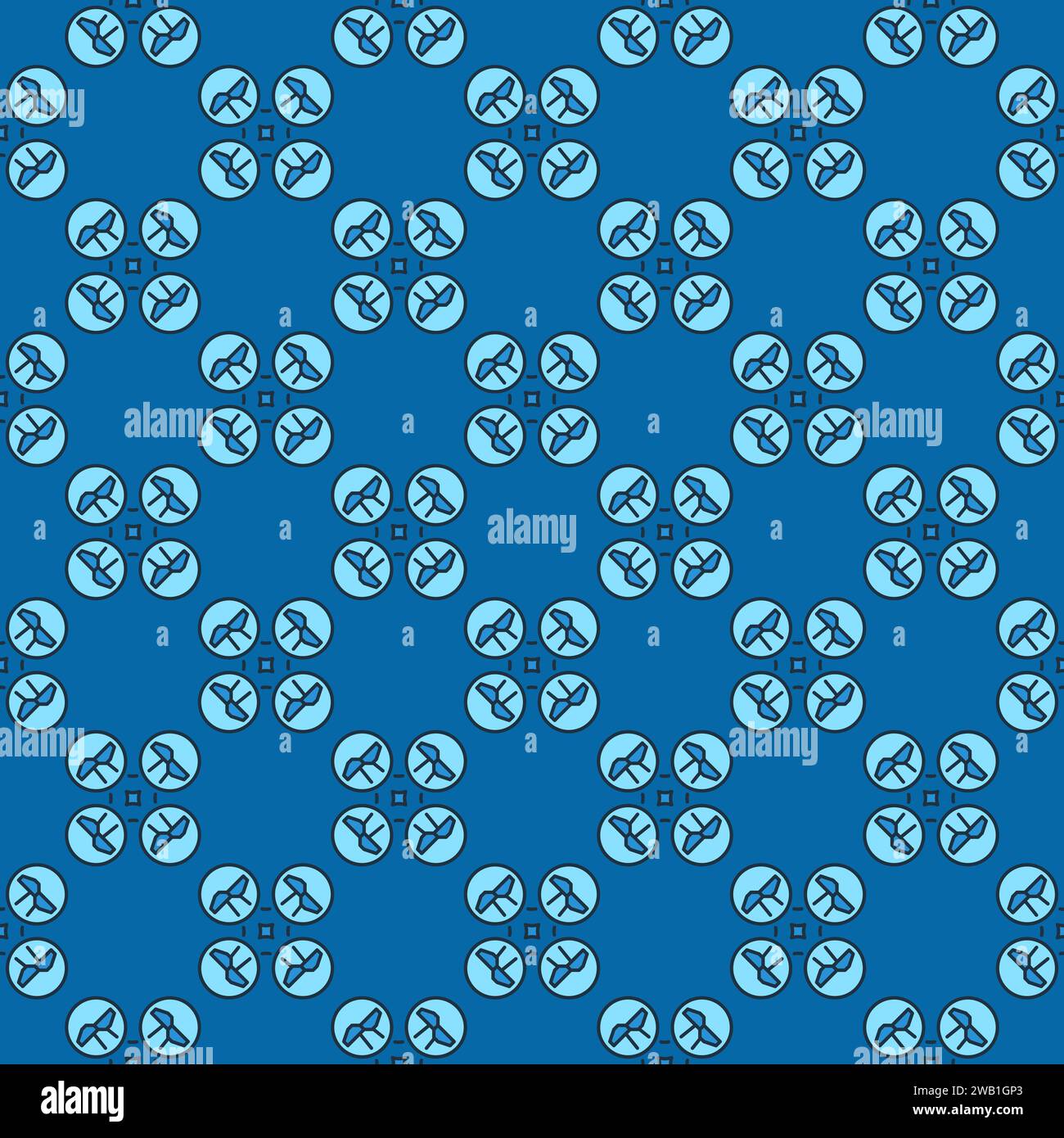 Quadrotor vector Quadcopter concept colored modern seamless pattern Stock Vector