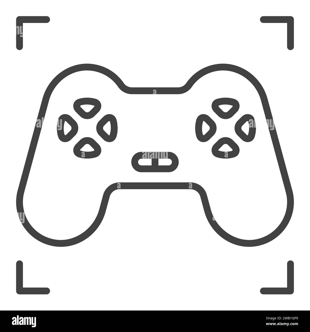 Computer Videogame Controller vector Gamepad concept linear icon or ...