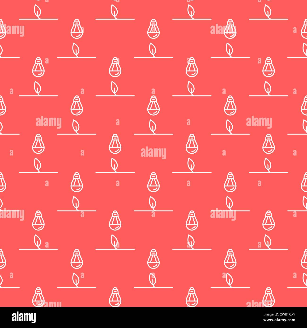 Led Grow Light Bulb vector Agro Equipment concept red seamless pattern ...