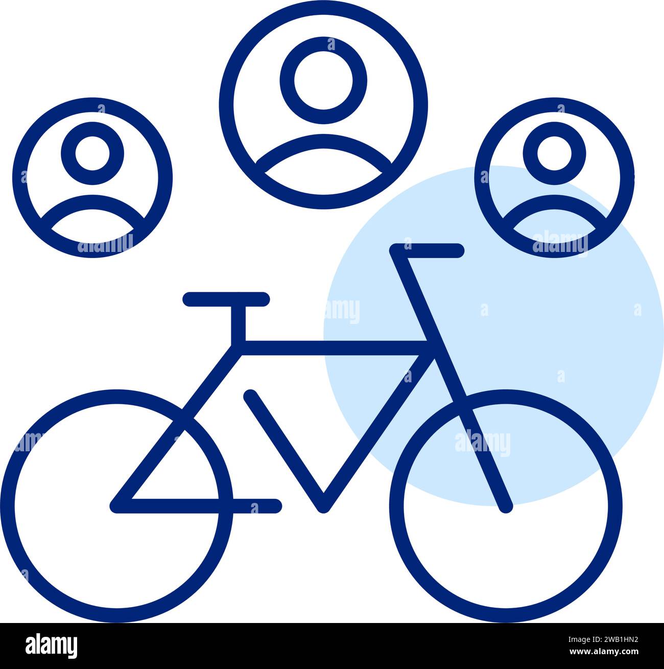 Bicycle sharing service. Pixel perfect, editable stroke icon Stock Vector