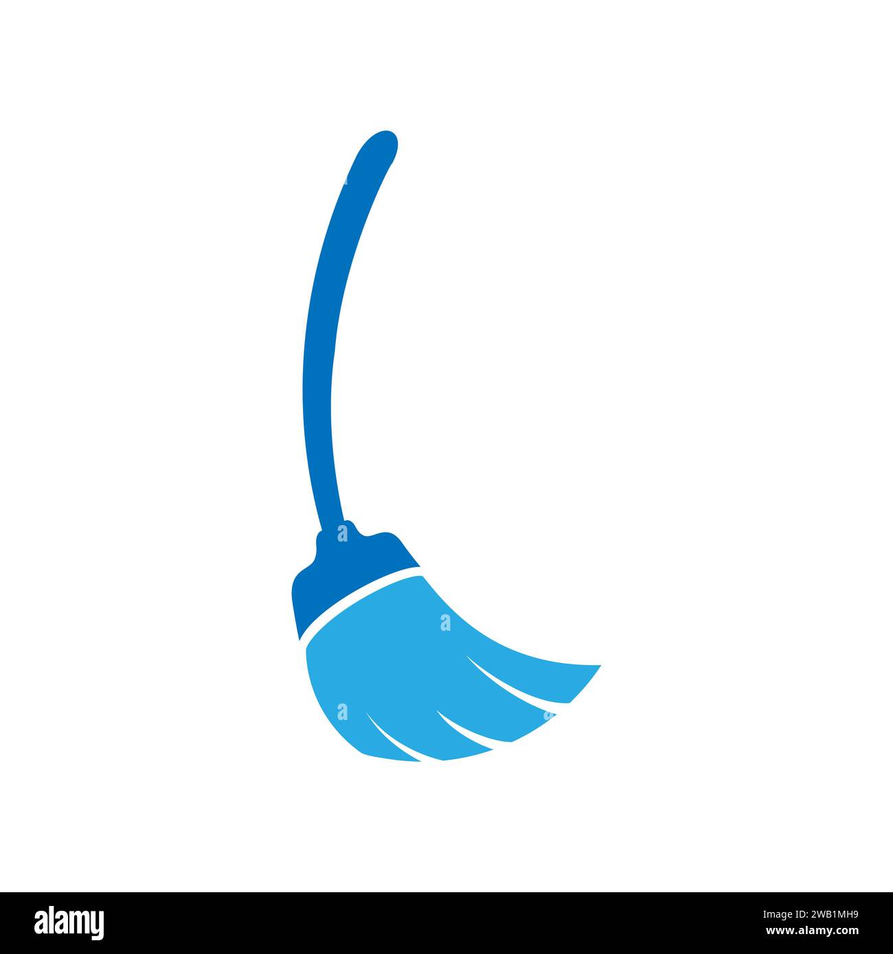Broom vector icon illustration. Broom cleaning logo Stock Vector Image