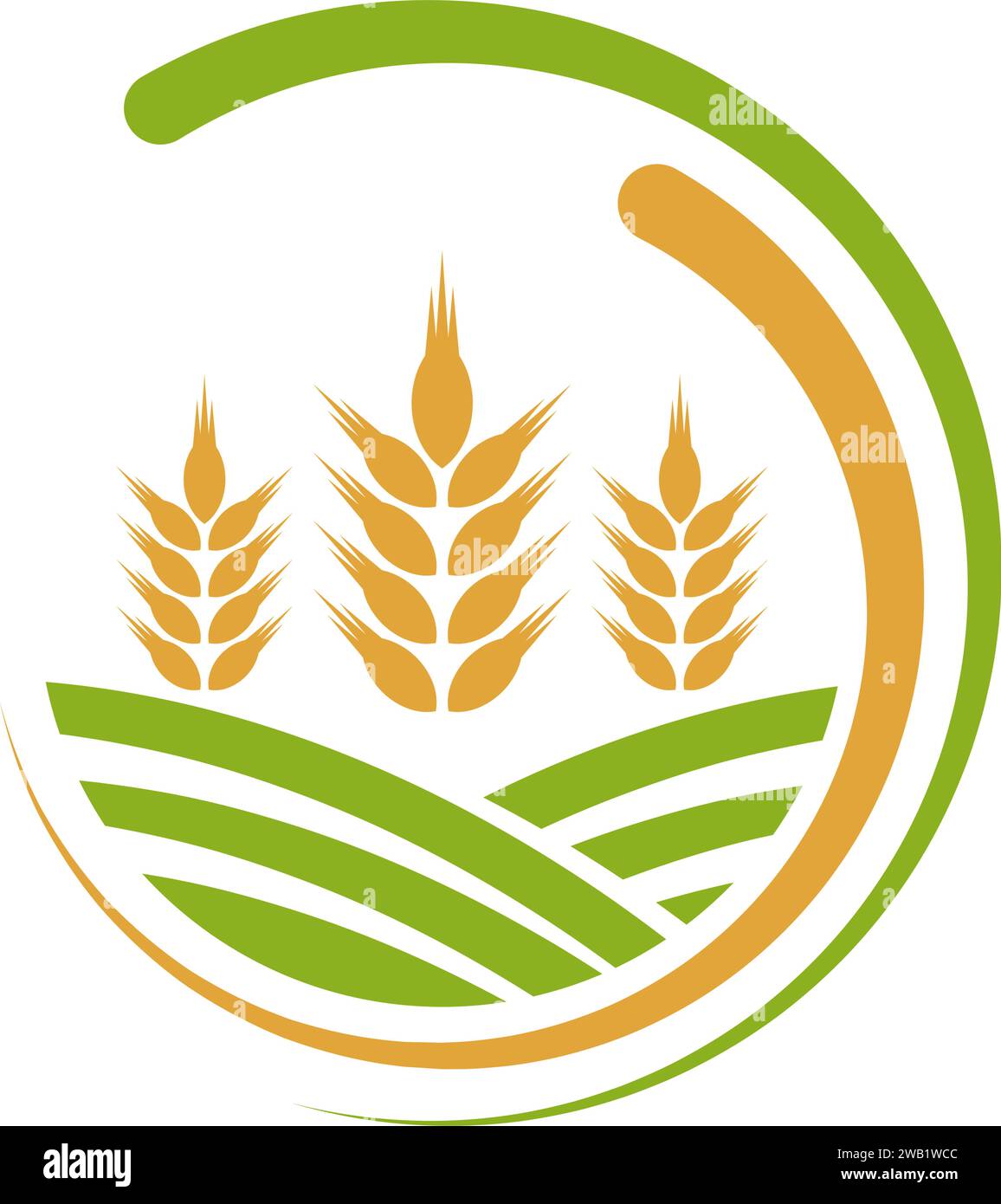 Wheat icon logo design illustration Stock Vector