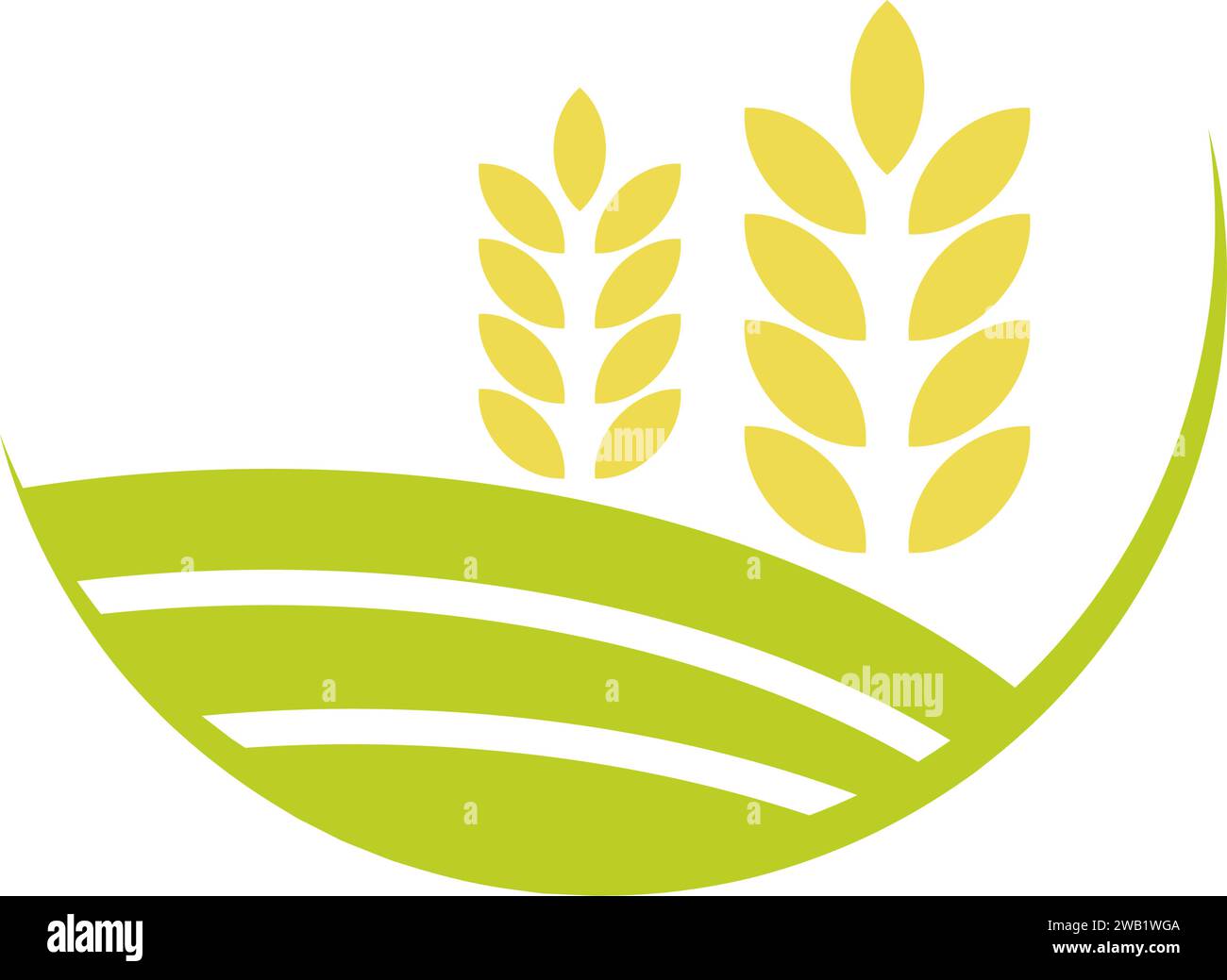 Wheat icon logo design illustration Stock Vector