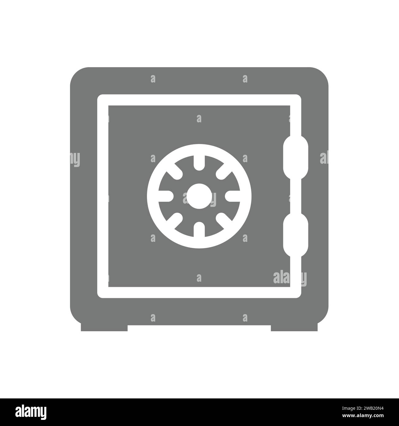 Safe vector icon. Simple glyph symbol. Stock Vector