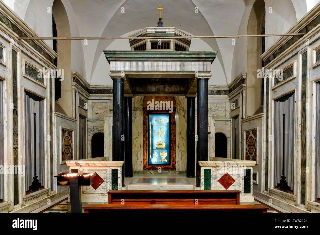 Cappella della Reliquie in the Basilica di Santa Croce in Gerusalemme, Rome, Italy, Stock Photo