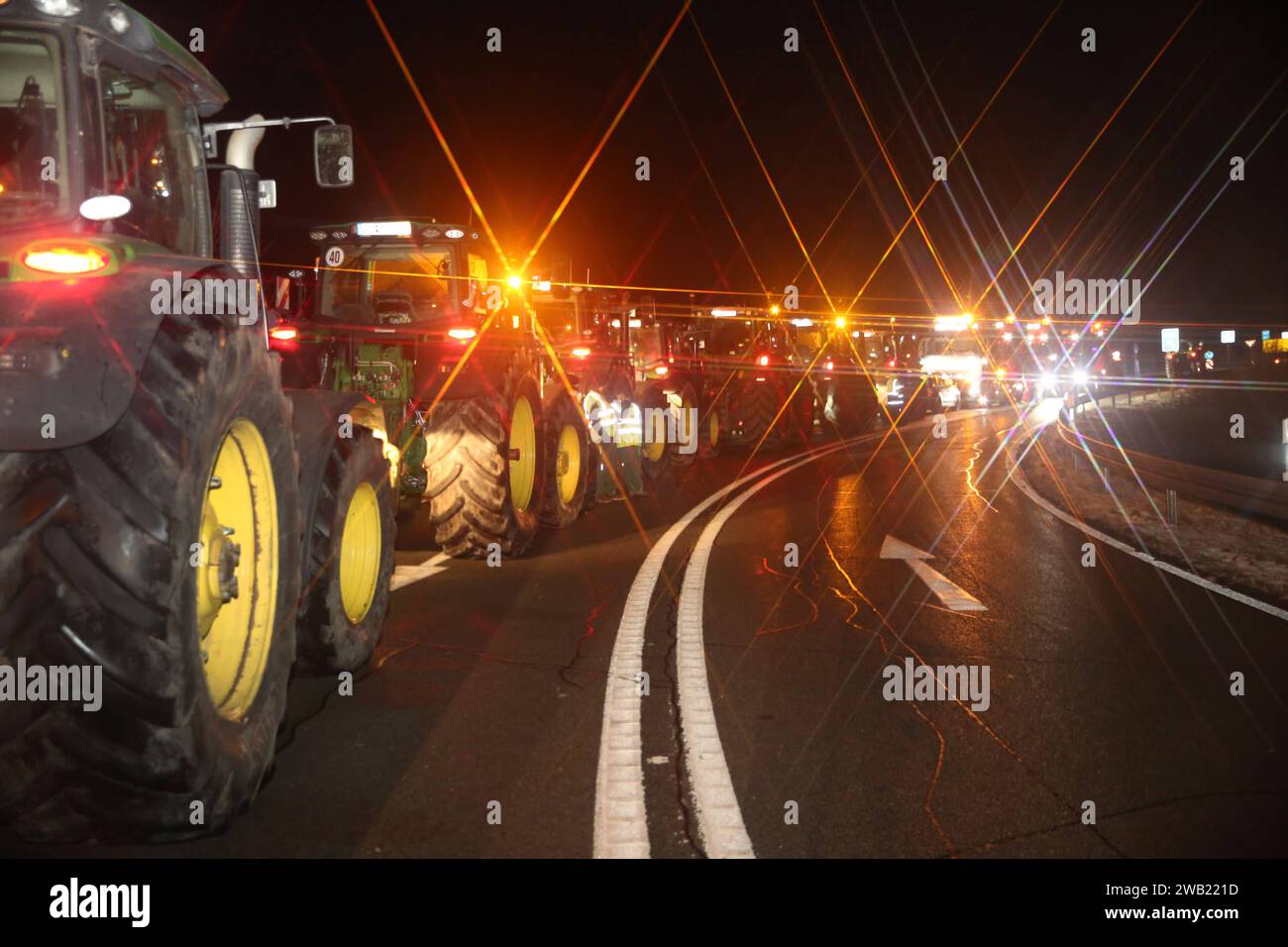 Blick am Montag 08.01.2024 an der Abfahrt der Autobahn A20 nahe Vilz