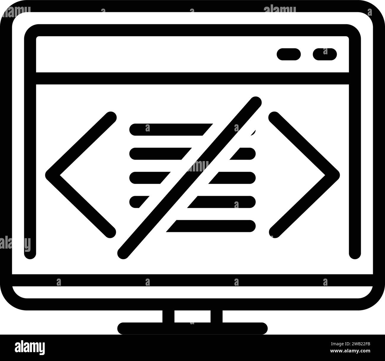Icon for coding software stock vector image art alamy