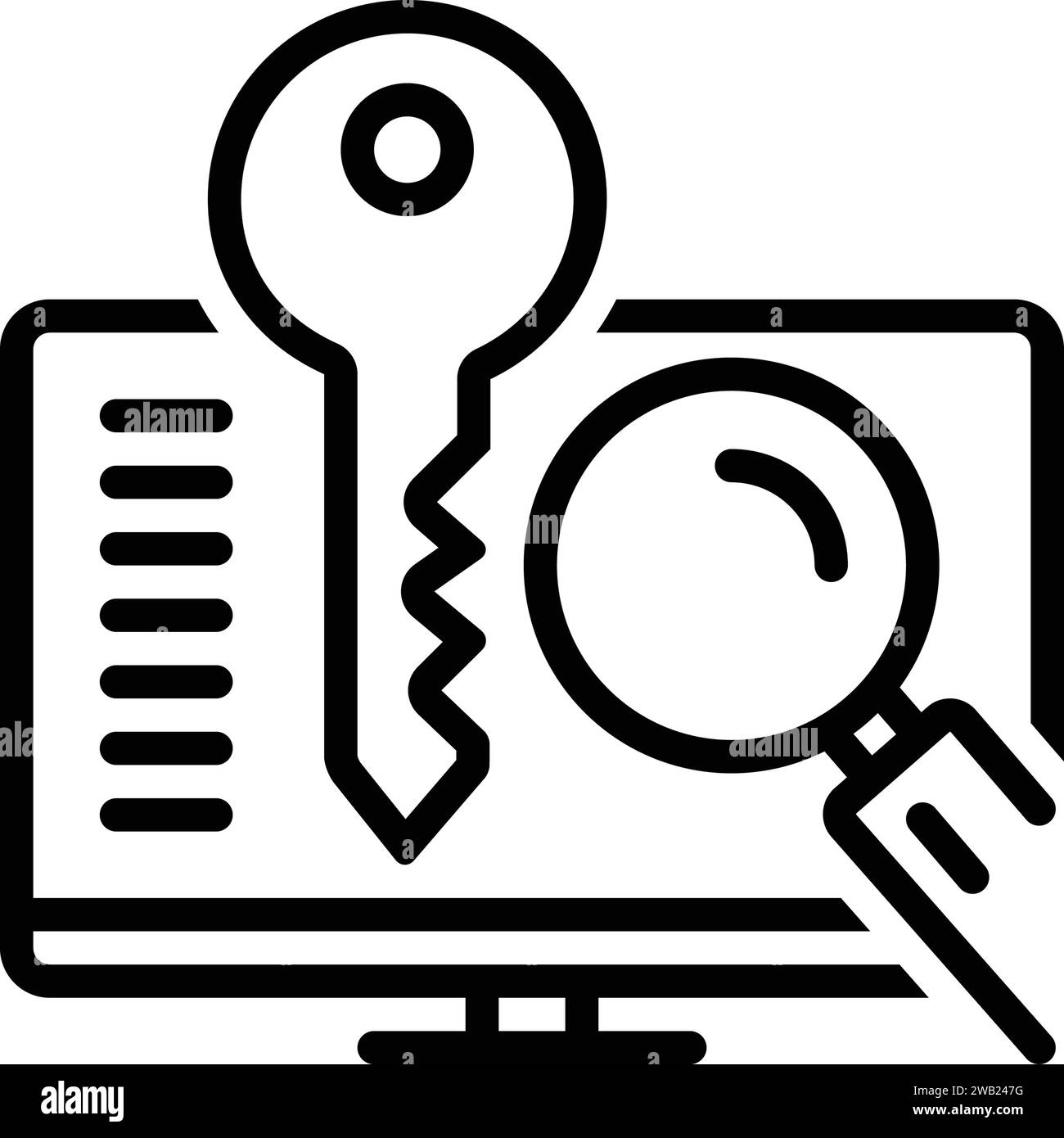 Icon for keylogger,code Stock Vector