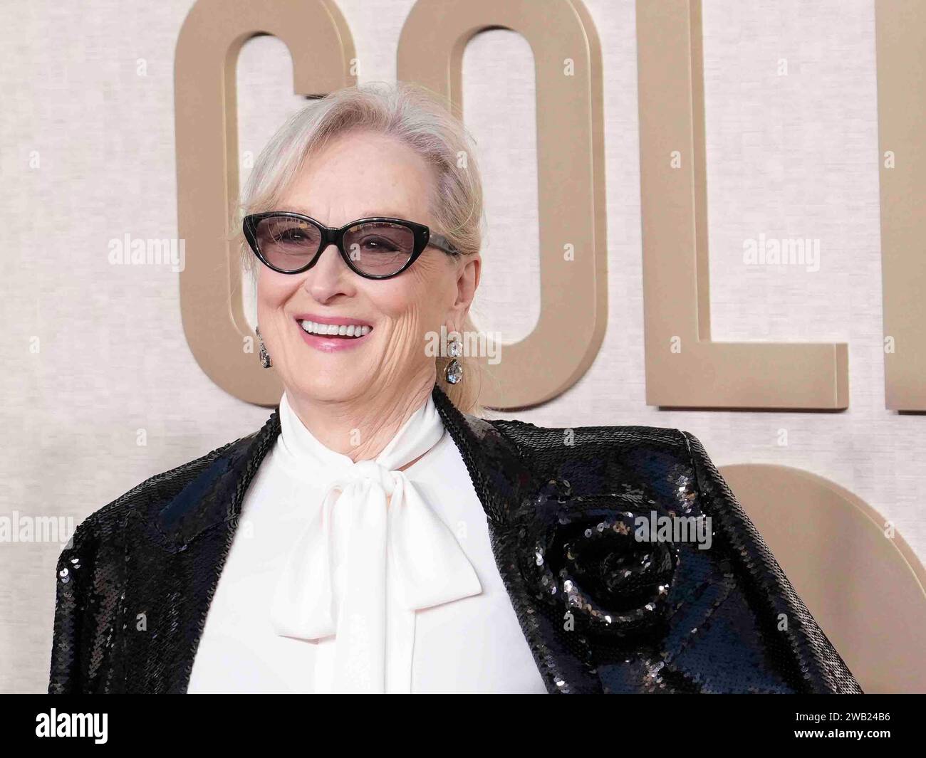 Los Angeles, USA. 07th Jan, 2024. Meryl Streep attends the arrivals of