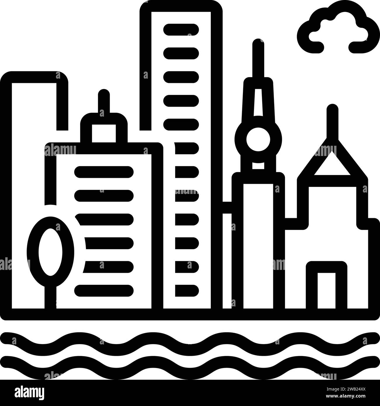Icon for liverpool,cityscape Stock Vector