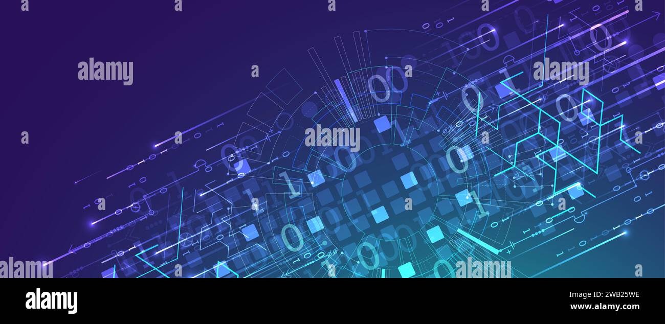 Handmade abstract technology concept. Circuit board, high computer ...