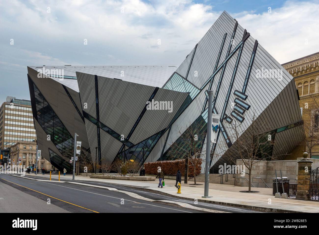 The Royal Ontario Museum (ROM) is a vast and comprehensive museum of art, world culture, and natural history located in Toronto, Canada. Stock Photo