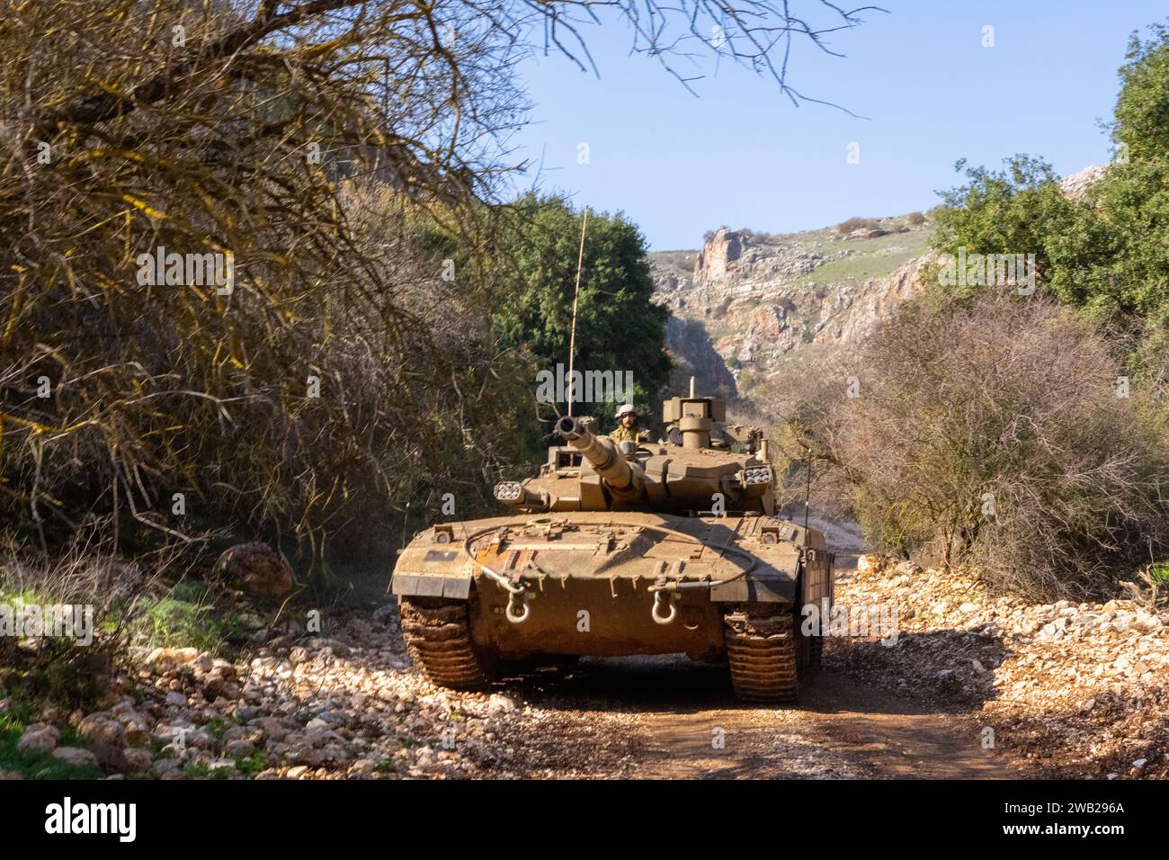 Merkava (Hebrew is a series of main battle tanks used by the Israel Defense Forces (IDF) Stock Photo