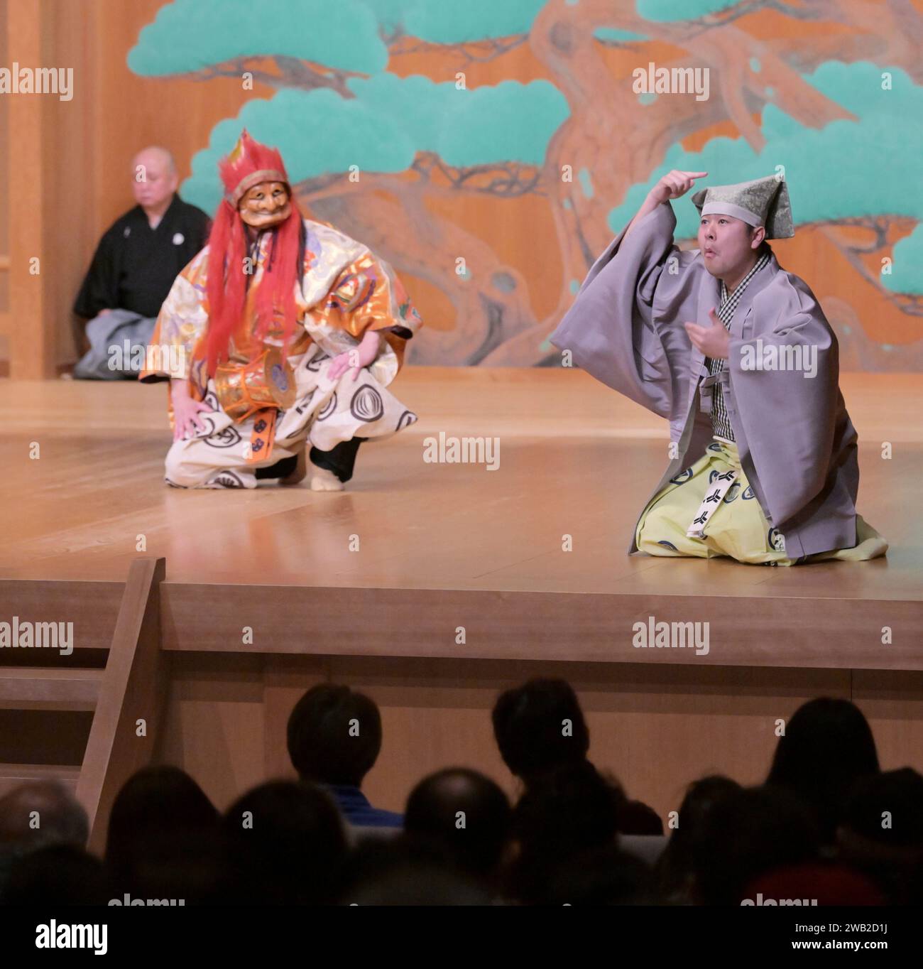 A photo shows Kyogen play performed by sign languages at the National ...
