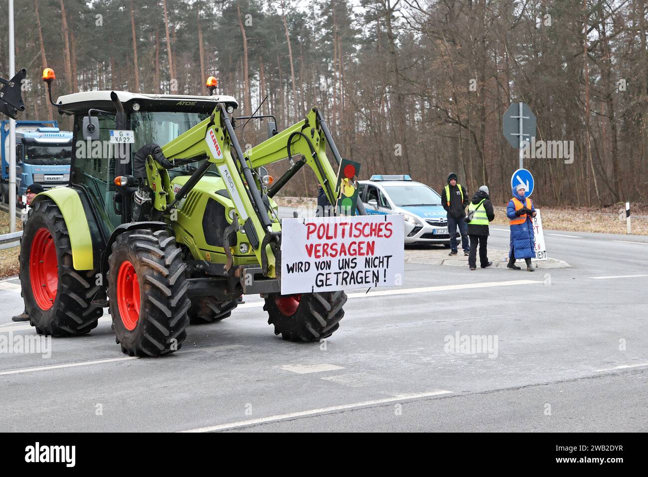 Bauernproteste gegen die Agrarpolitik der Ampelregierung. Landwirte und