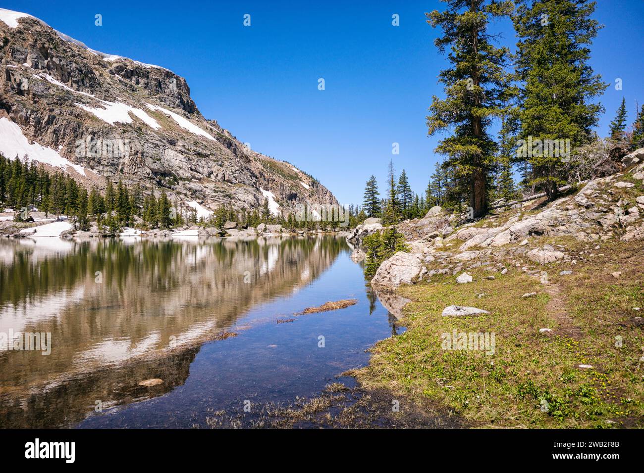 Columbine Lake in the Indian Peaks Wilderness, Colorado Stock Photo - Alamy