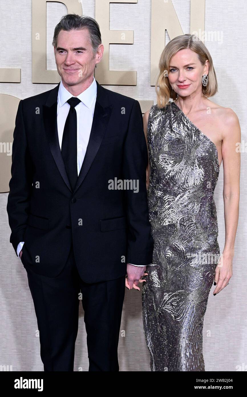 Billy Crudup mit Ehefrau Naomi Watts bei der Verleihung der 81. Golden