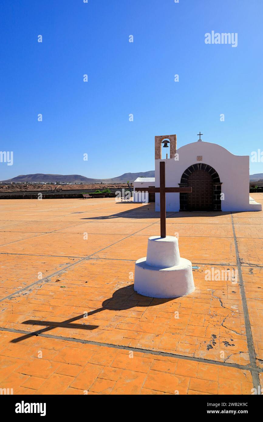 La Ermita de Nuestra Señora del Buen Viaje Church, El Cotillo, Fuerteventura, Canary Islands, Spain. Stock Photo