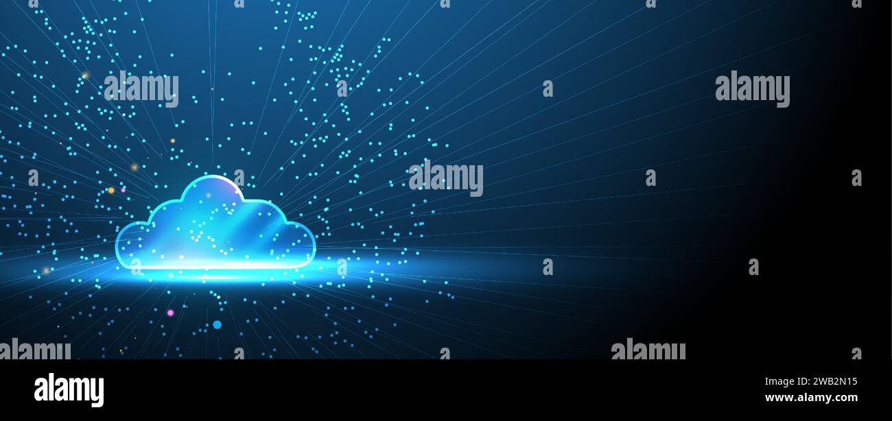 Modern cloud technology. Integrated digital web concept background ...