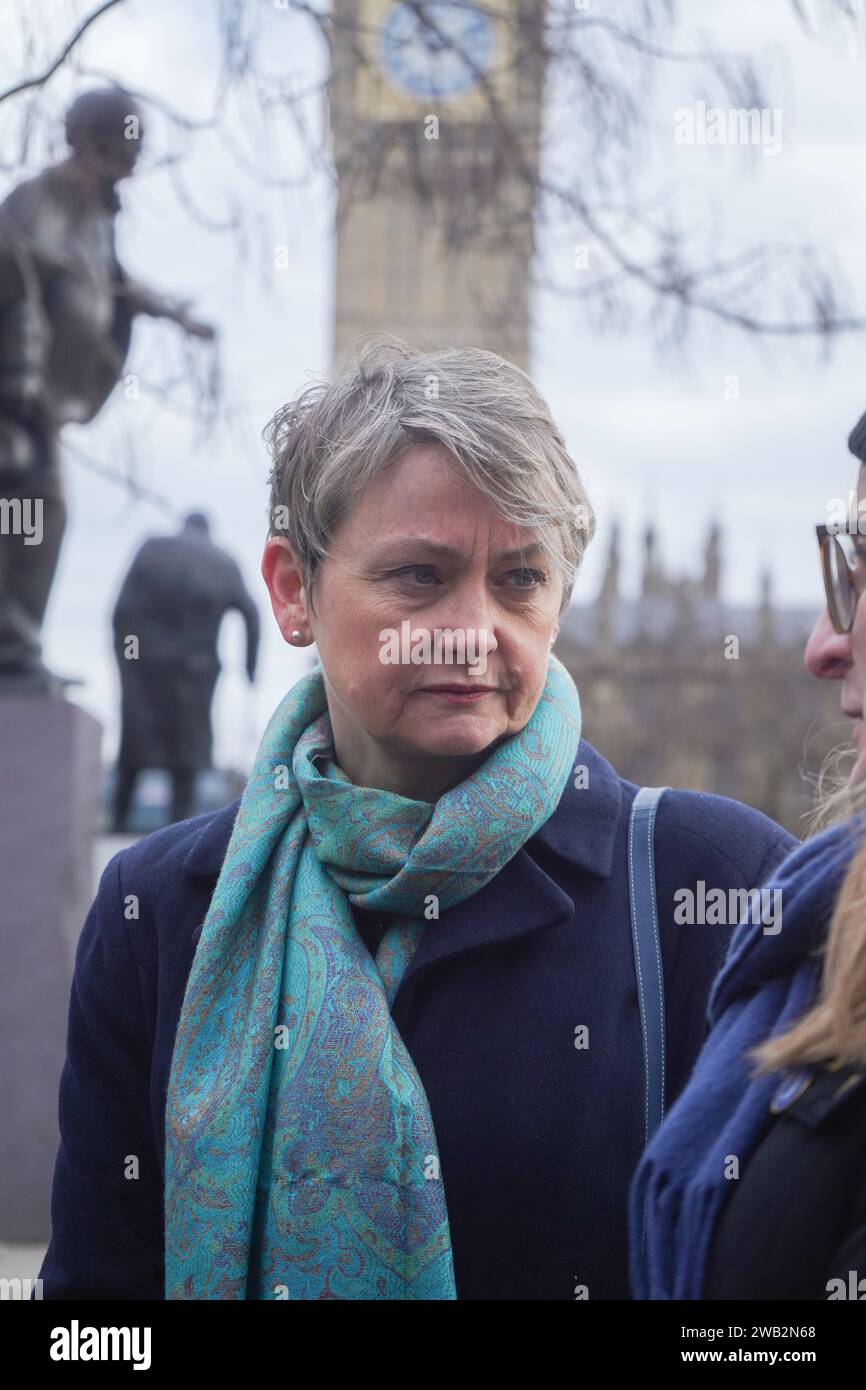 London, UK. 8 January 2024. Yvette Cooper, Shadow Home secretary and