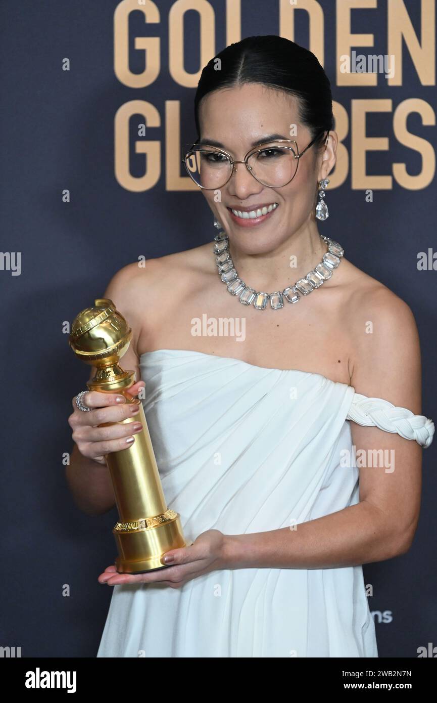 Los Angeles, USA. 07th Jan, 2024. LOS ANGELES, USA. January 07, 2024 Ali Wong in the press room