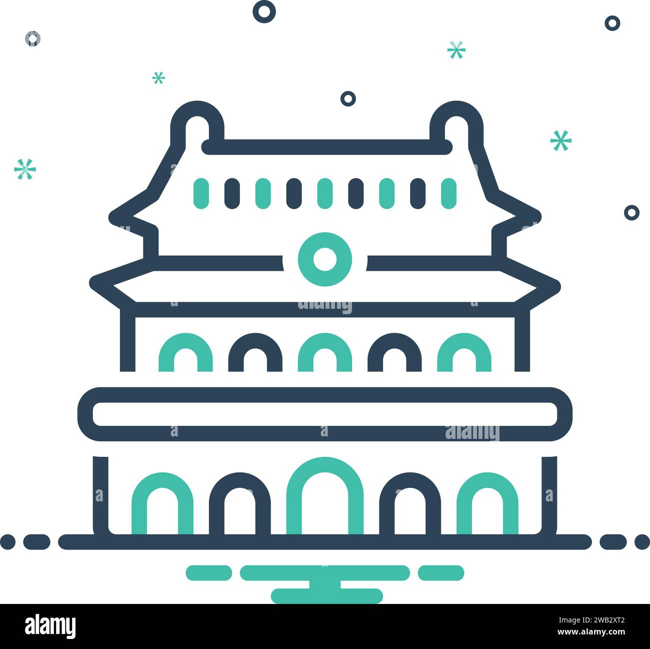 Icon for beijing,seoul Stock Vector