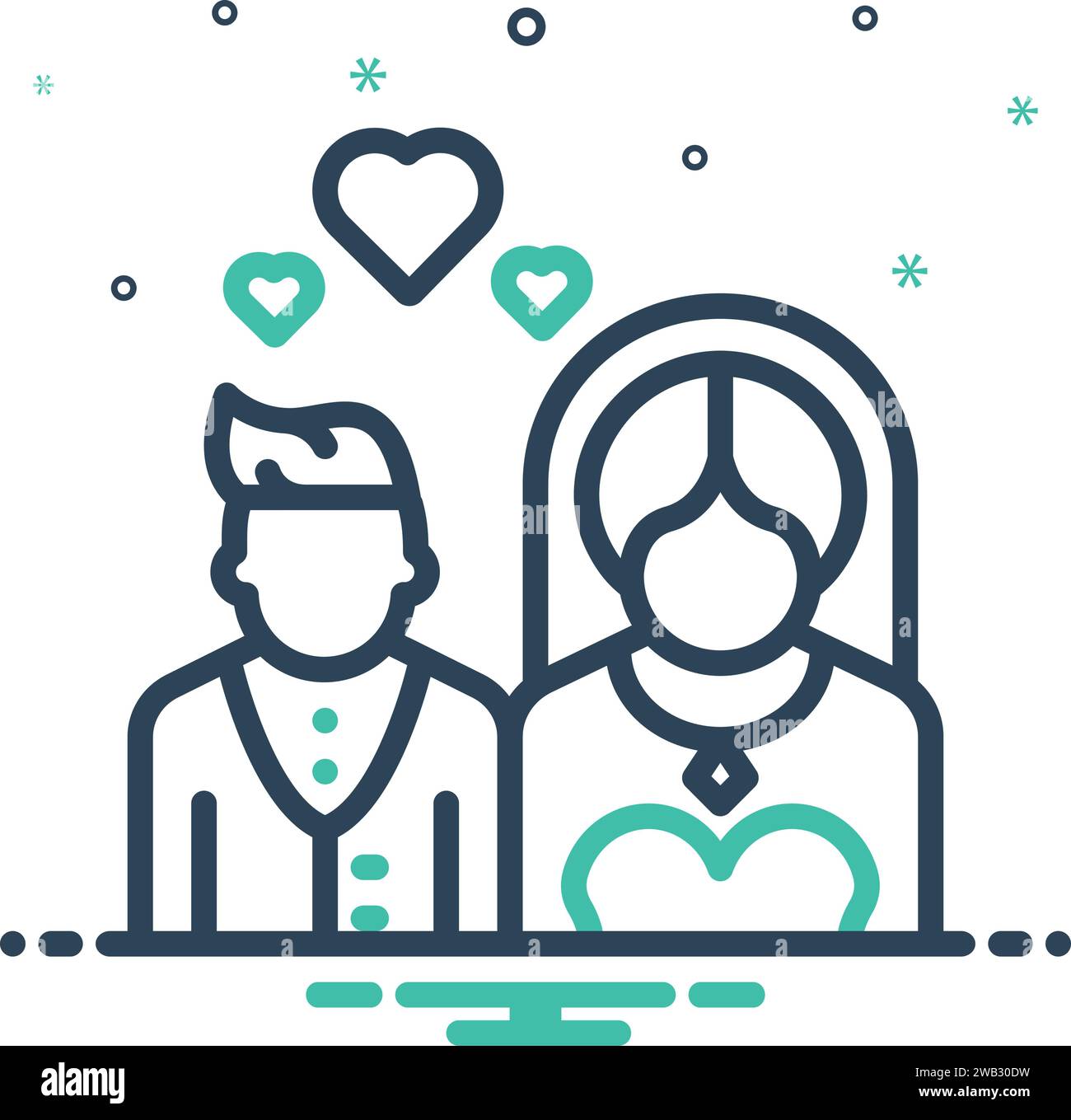 Icon for wedding,splice Stock Vector