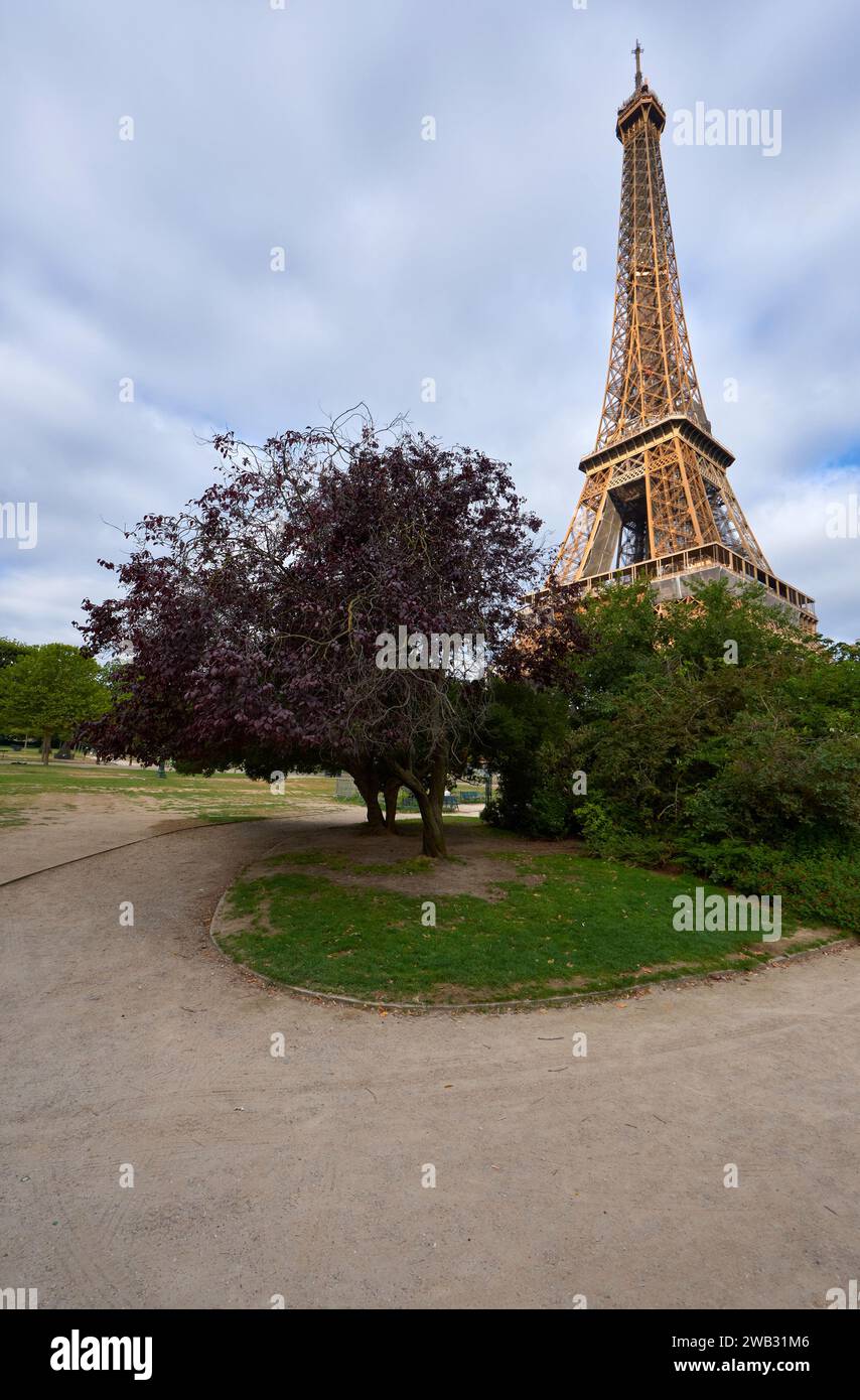 Parl view on Eifel Tower, Paris Stock Photo