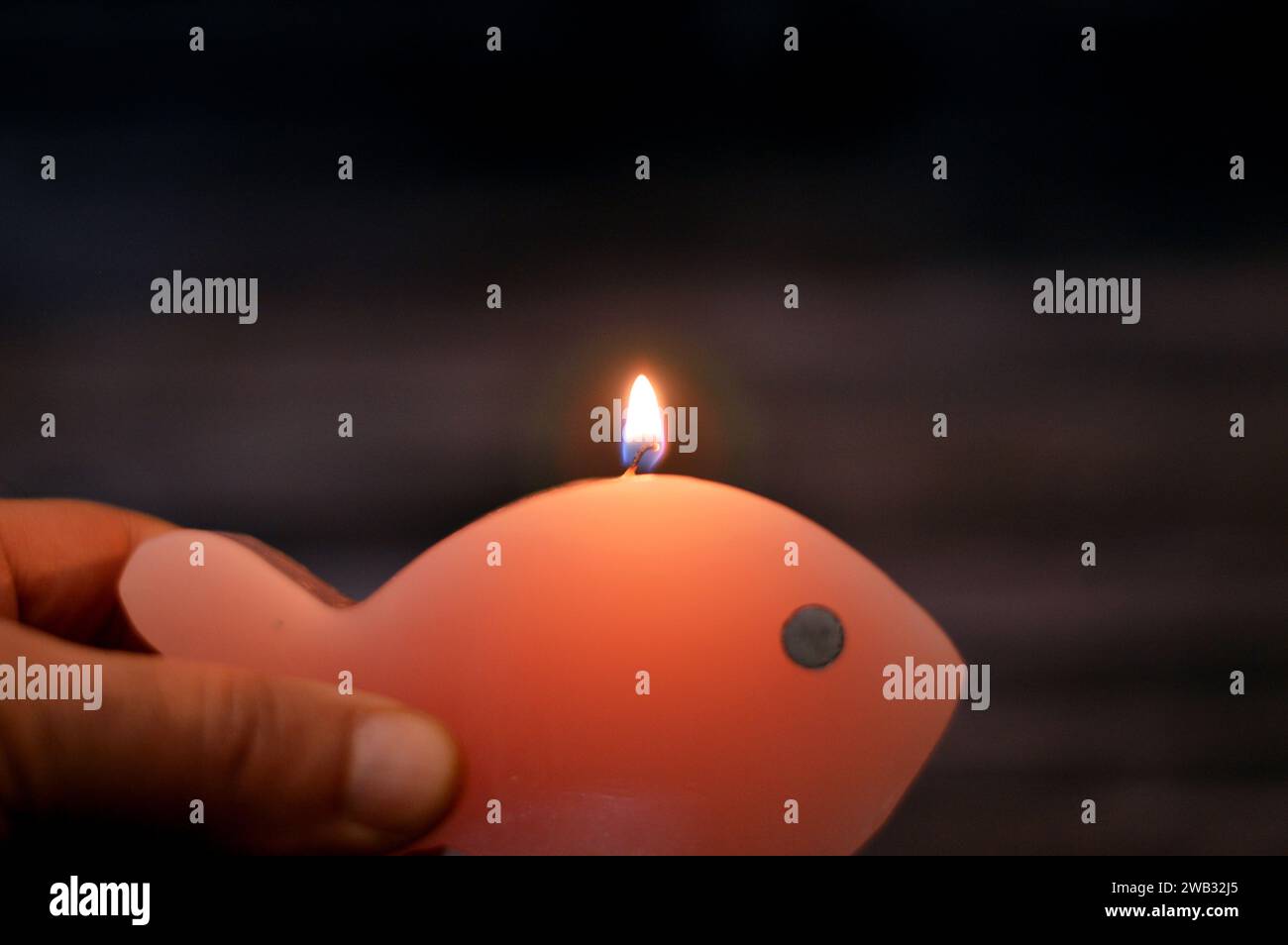 scented fish shaped candle, A candle is an ignitable wick embedded in