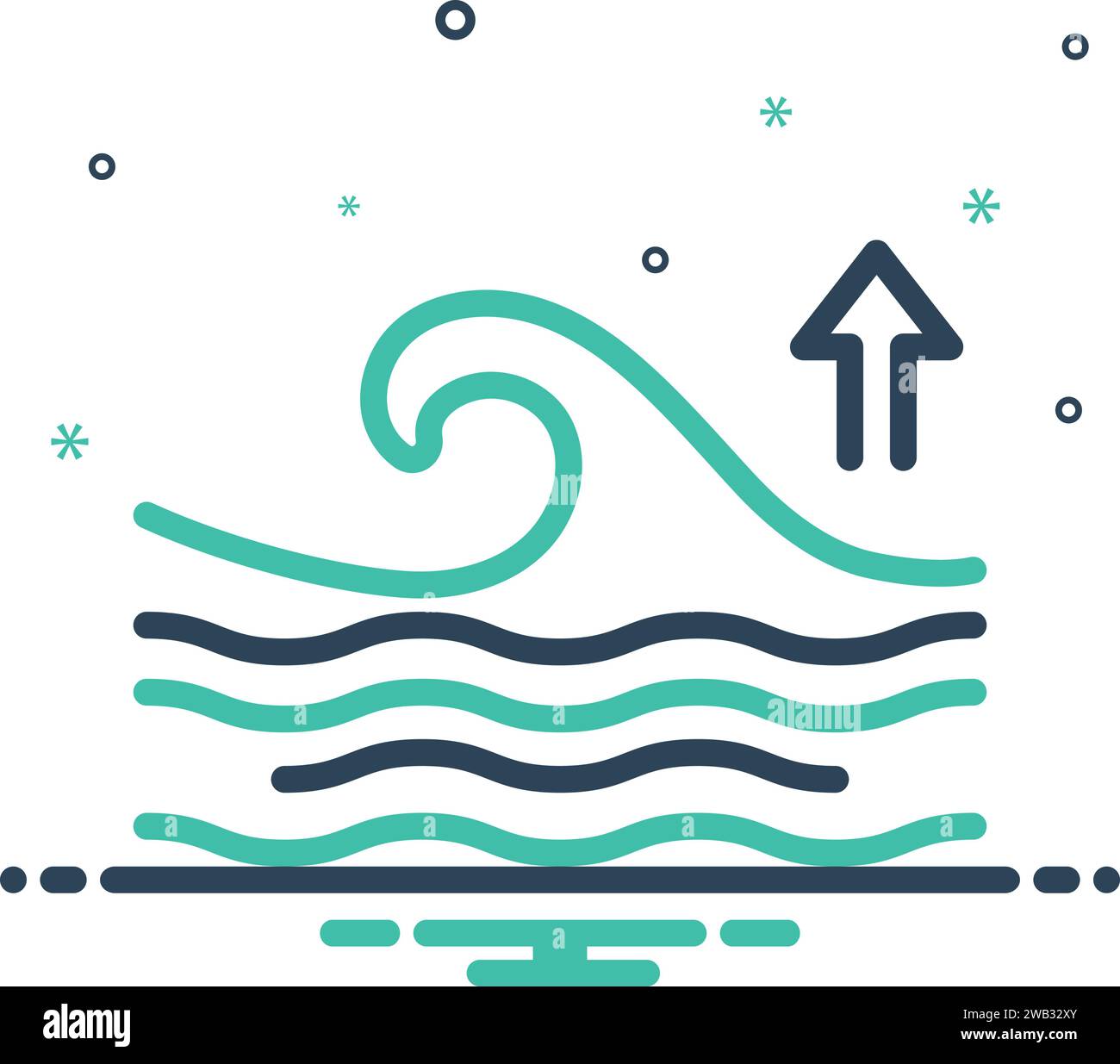 Icon for tide,flood Stock Vector
