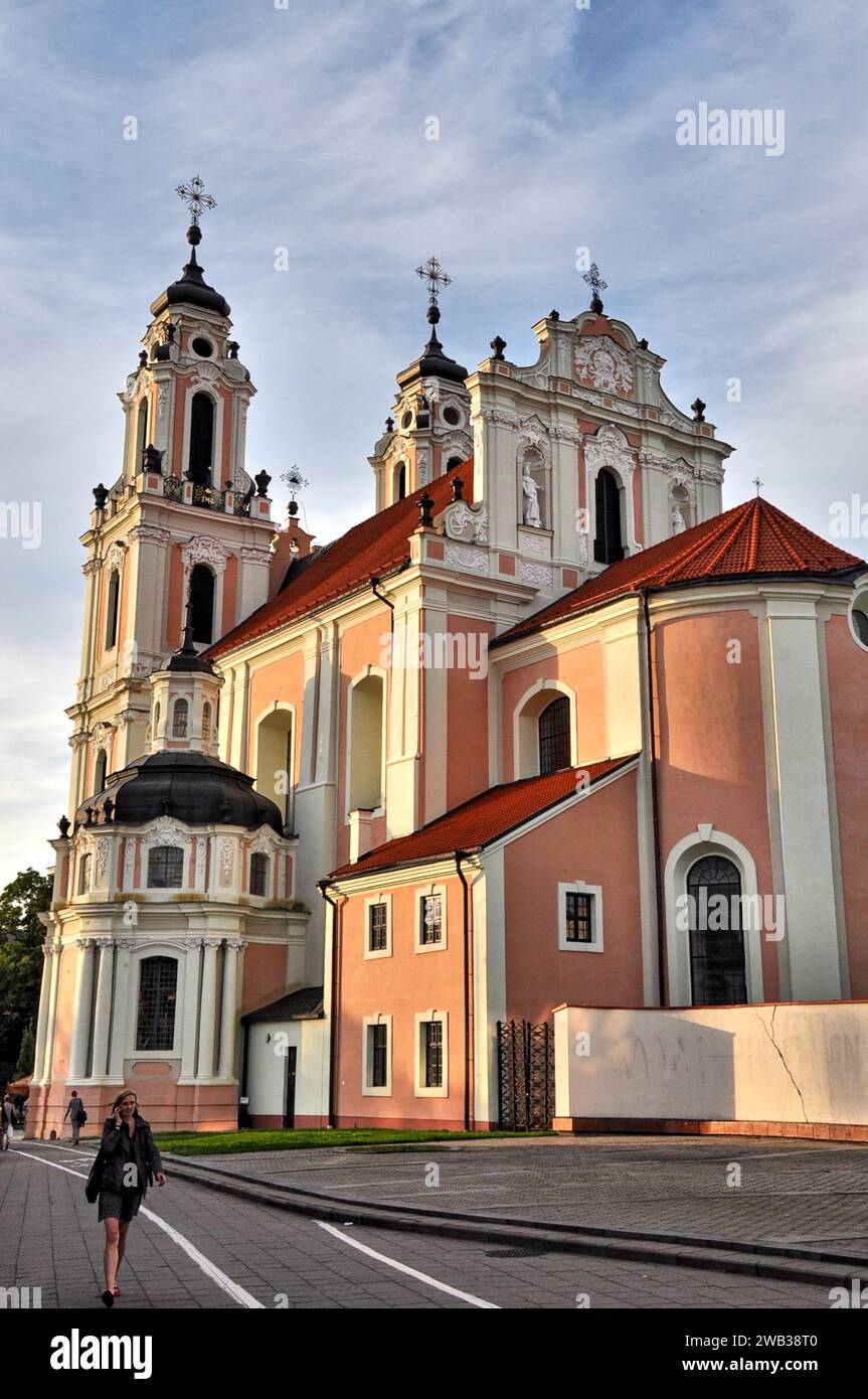 Saint Catherine's Church in Vilnius, Lithuania. Opened in 1625. Stock Photo