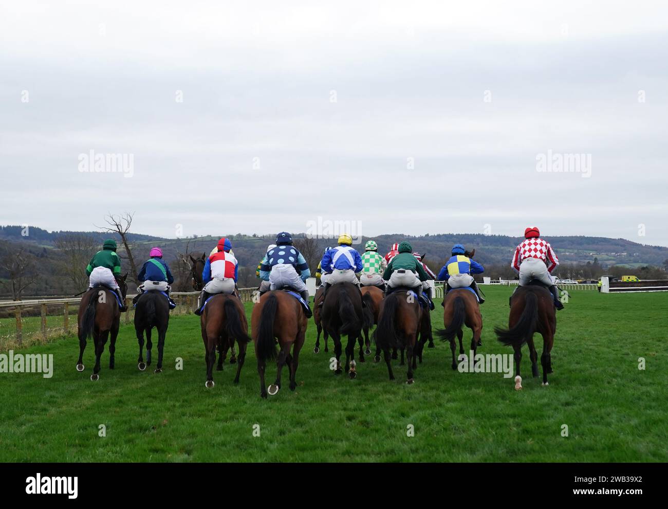 Runners and riders in the Blackdown Motor Company Maiden Hurdle at