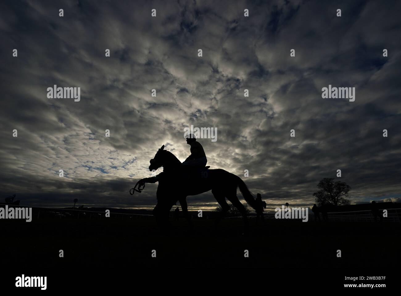 A horse goes to post ahead of the Blackdown Motor Company Maiden Hurdle