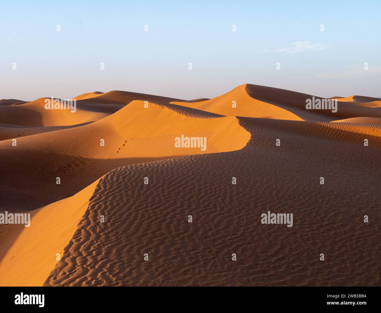 Dunes in Zagora province, Morocco, during sunset - Landscape 6 Stock Photo