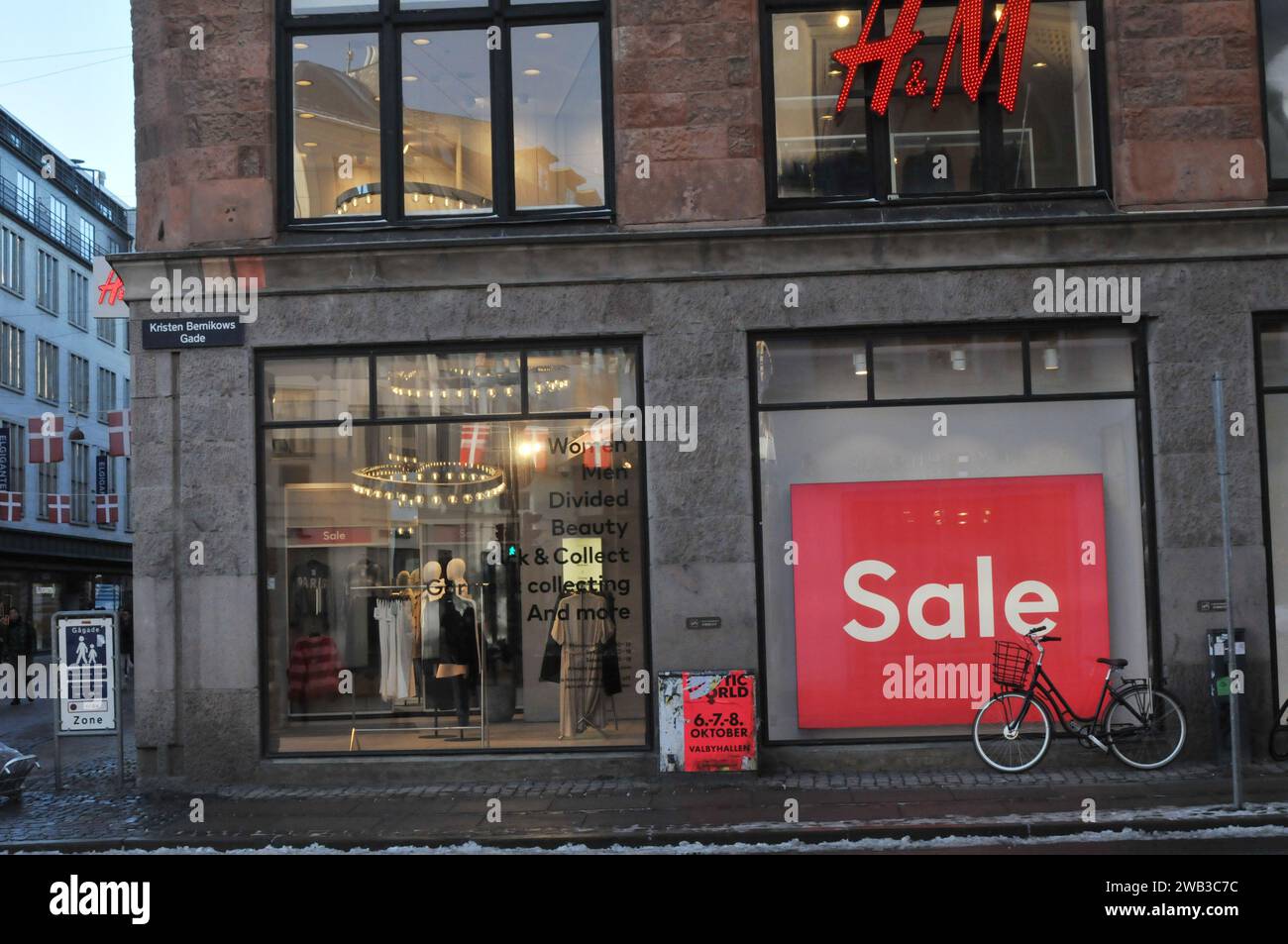 Copenhagen, Denmark /08 January 2024/. Sale at swedish retail store in ...