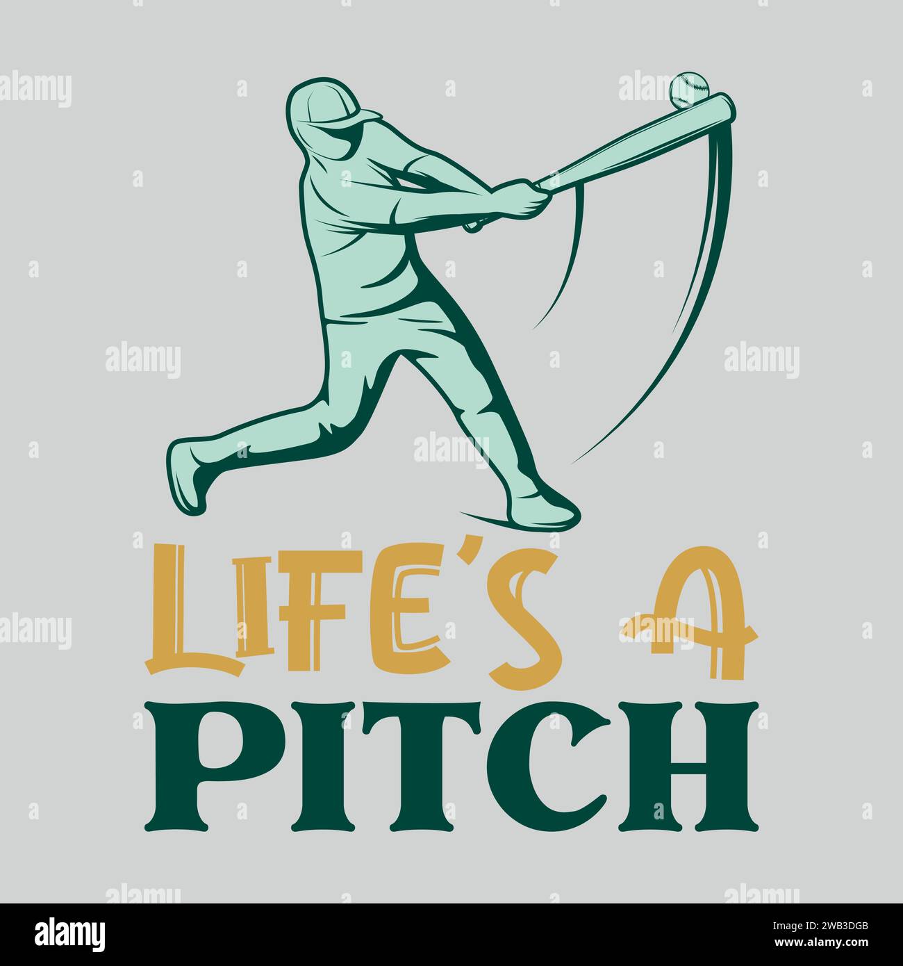 Baseball T-Shirt Design Stock Vector