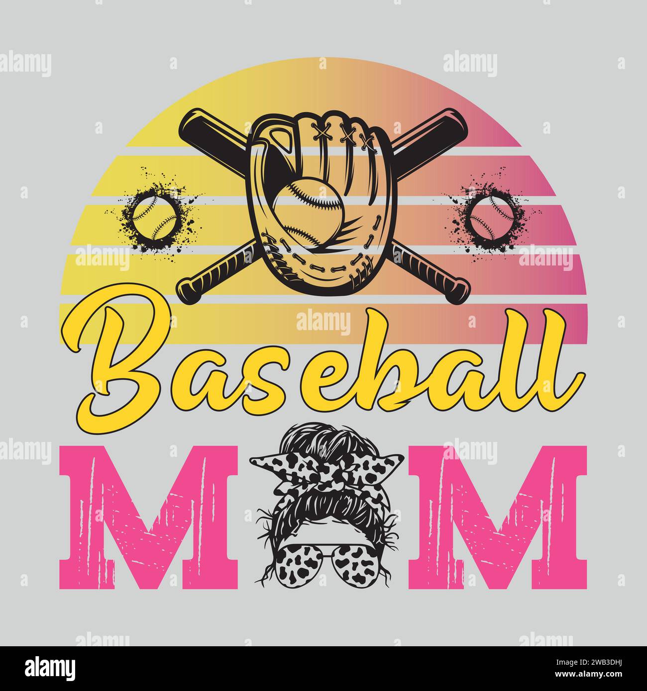Baseball T-Shirt Design Stock Vector