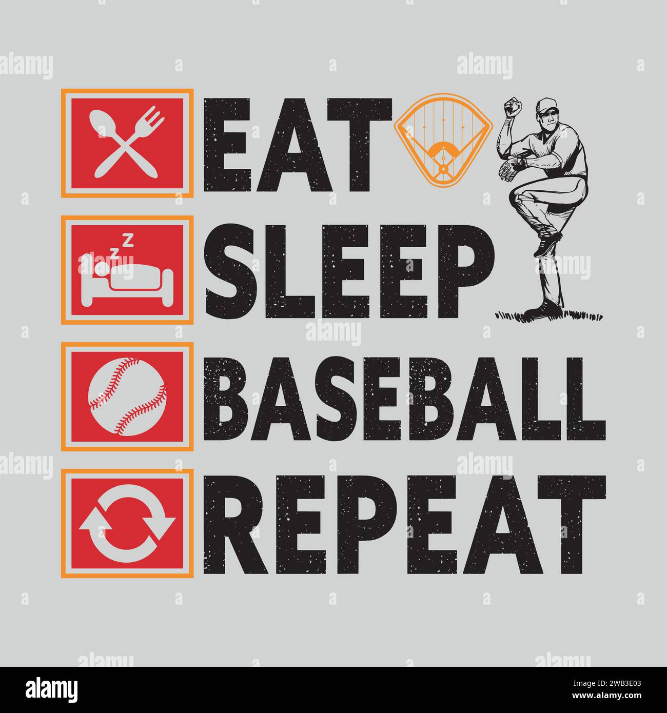 Baseball T-Shirt Design Stock Vector