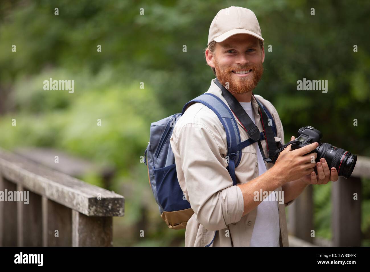Hispanic young man trekking hi-res stock photography and images - Alamy
