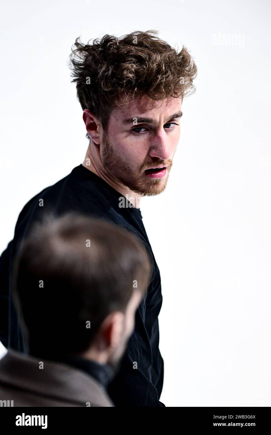 Matteo RIZZO (ITA), during Men Practice, at the ISU European Figure