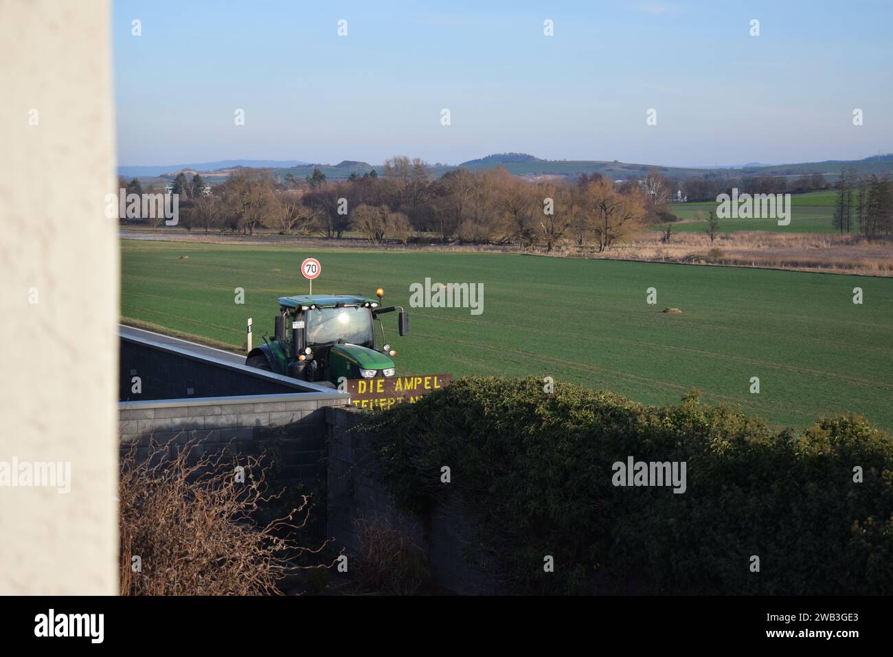 farmer protest in Germany in January 2024 Stock Photo