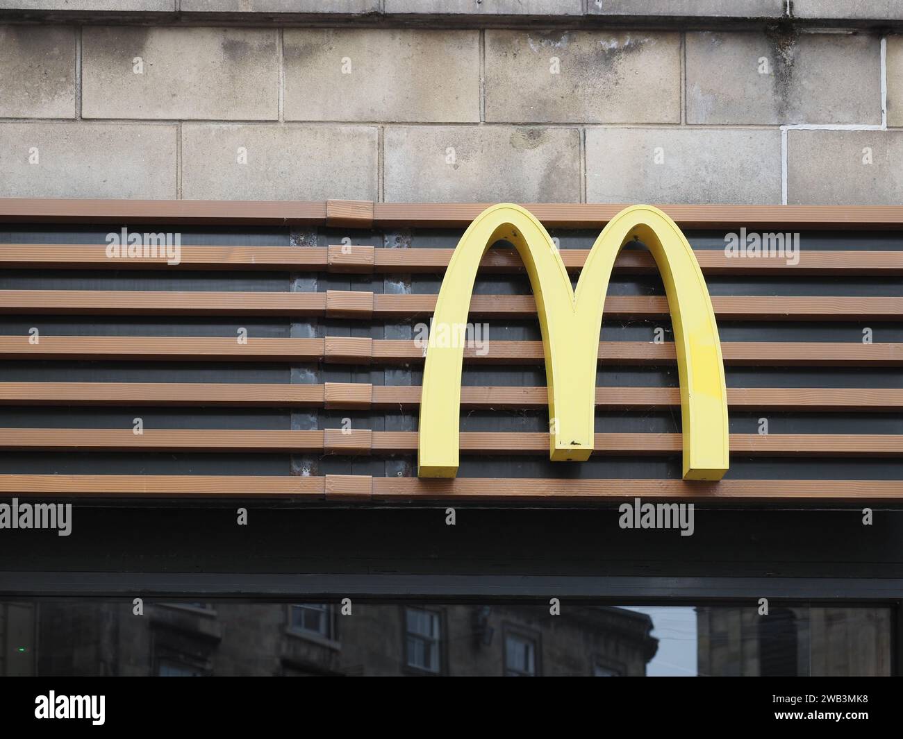 INVERNESS, UK - SEPTEMBER 13, 2023: McDonald's Restaurant Sign Stock Photo