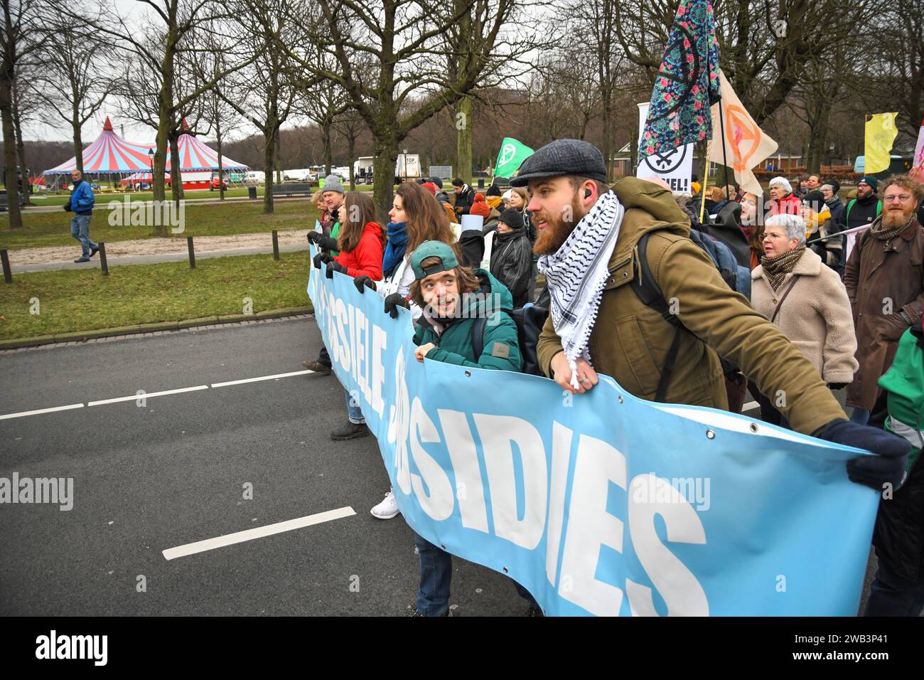 The Hague,The Netherlands,8th of january,2024. Extinction rebellion