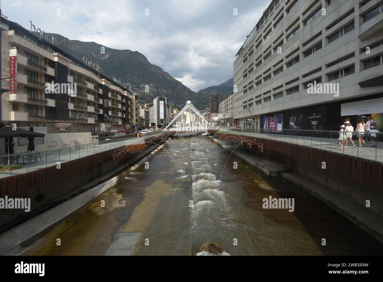 Andorra la Vella, Andorra; august 21; 2023 : Paris Bridge, Andorra la